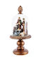 Weihnachtliche Glas Figur Krippe Kupfer Höhe 35cm