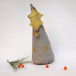 Christmas Decorative Fabric Tree Cone Rose Gold 2pcs