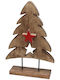 Christmas Decorative Wood Tree 34cm Brown