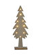 Christmas Decorative Illuminated Wood Tree 40cm Brown