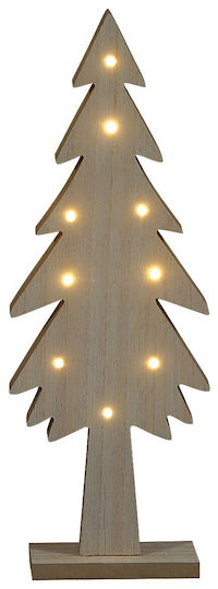 Christmas Decorative Illuminated Wood Tree 40cm Brown