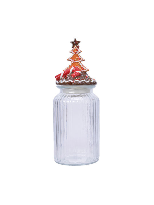 Weihnachtlich Vase Glas Transparent L28xB11cm.