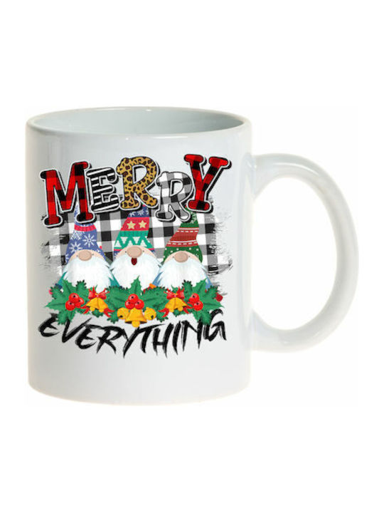 merry christmas Χριστουγεννιάτικη Κούπα Κεραμική Νάνοι