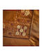 Whitegg Set Christmas Tablecloths Fabric Brown 4pcs