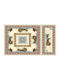 Vassiliadis Bros Estrellas Set Christmas Tablecloths Fabric Beige 4pcs