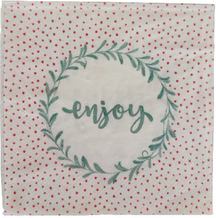 blokker Set of Christmas Napkins Disposable L24xW24cm. 20pcs