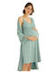 Angel's Secret Robe with Nightgown for Maternity Hospital & Breastfeeding Green 18470