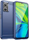 Brushed Carbon Fiber Back Cover Σιλικόνης Navy Μπλε (Redmi 10 5G)