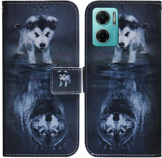 Coloured Drawing Back Cover Leather (Redmi 10 5G)