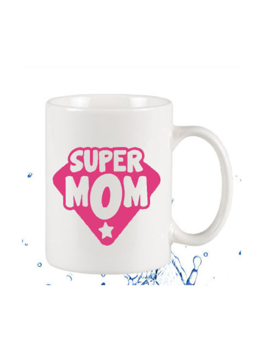 Super MOM Κούπα Κεραμική Λευκή 295ml