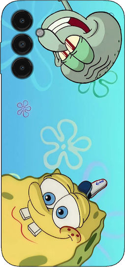 Design Spongebob Umschlag Rückseite Silikon Schwarz (Galaxy A54Oppo A54)
