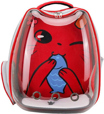 Denik Pets Rucksack für Hunde Rot L40xB33xH25cm.