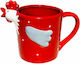 Easter Cock Porcelain Red