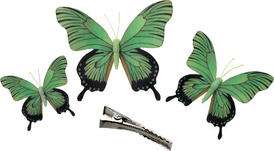 Set Osterdekorationen & Ornamente Schmetterling Stoff Grün Set 3 Stück