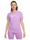 Swoosh Γυναικείο Αθλητικό T-shirt Dri-Fit Μωβ