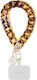 Guess Universal Big Hand Strap Acrylic 4G Charm Handgelenkriemen für Handys Braun