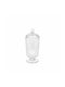 Homestyle Glass Sweet Jar with Lid and Foot Transparent 10x10x25cm