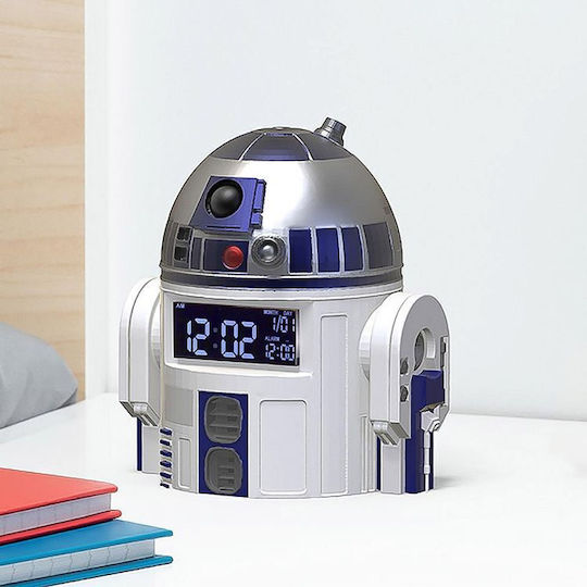 Paladone Star Wars Tischuhr Digital mit Wecker Weiß PP11315SW