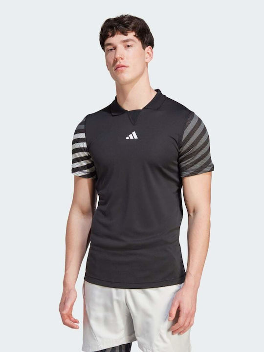 Adidas Bluza Sportivă pentru Bărbați cu Mânecă Scurtă Polo Neagră