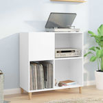 vidaXL Έπιπλο Hi-Fi με 4 Ράφια Λευκό 38x84.5x89cm