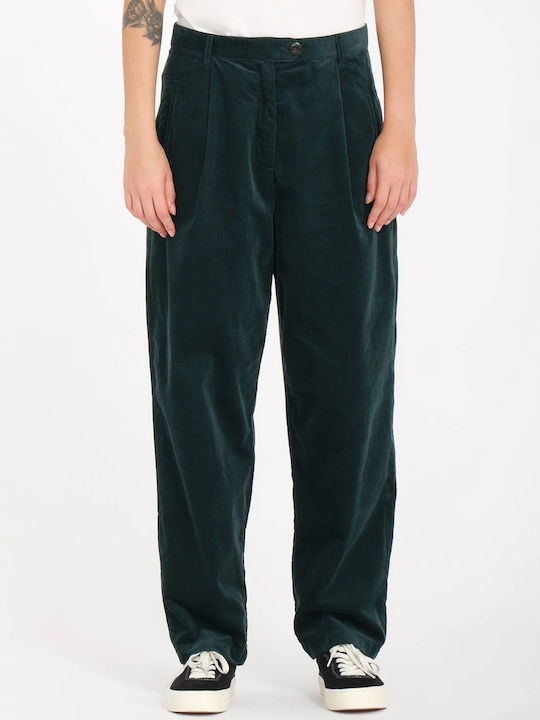 Volcom Γυναικείο Υφασμάτινο Παντελόνι Πράσινο