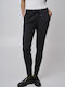ICHI Women's Fabric Trousers Black