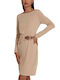 Ralph Lauren GYORGY Καλοκαιρινό Midi Φόρεμα Μπεζ