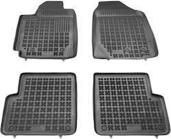 Rezaw Plast Set of Front and Rear Mats Tray Type 4pcs from Rubber for Toyota Corolla Black