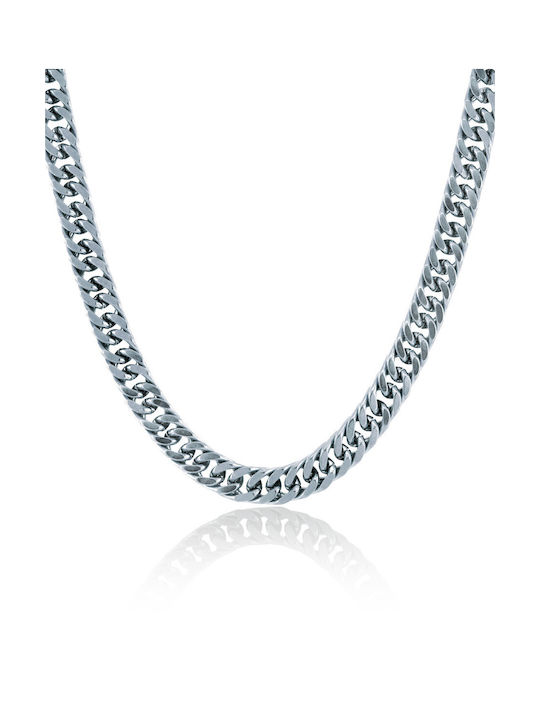 Bijou Box Chain Neck from Steel Wide Thickness 9mm and Length 50cm