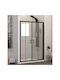 Karag Flora 600 Διαχωριστικό Ντουζιέρας με Συρόμενη Πόρτα 210x190cm Clear Glass Nero