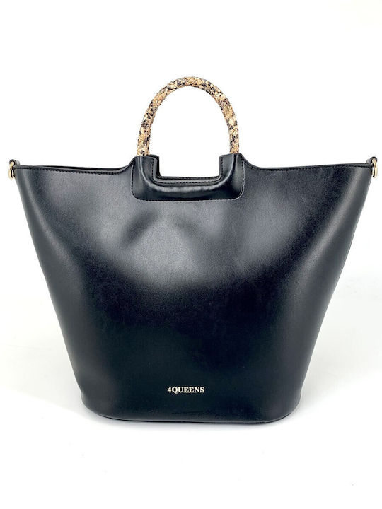 4queens Women's Bag Tote Handbag Black