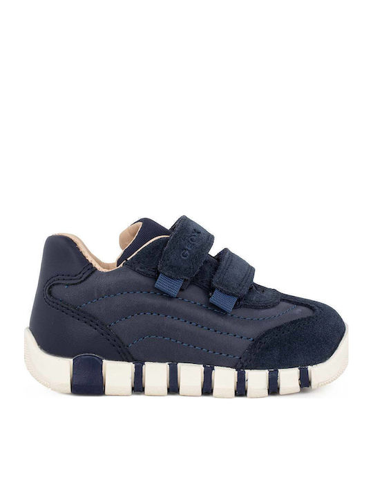 Geox B Iupidoo Παιδικά Sneakers με Σκρατς Navy ...
