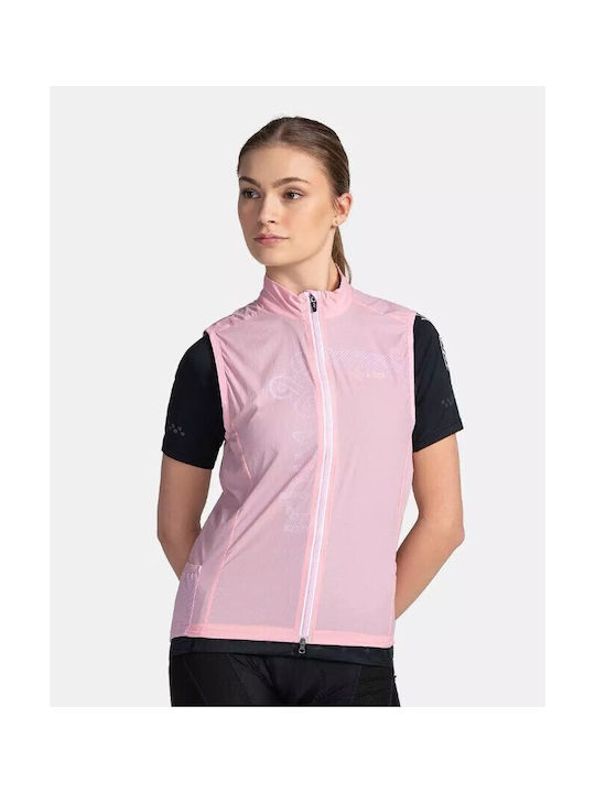 Kilpi Women's Sleeveless Cycling Windbreaker Jacket Pink