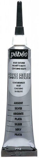 Pebeo Special Craft Paint Gray Gliederung for Wood, Porcelain and Glass 20ml