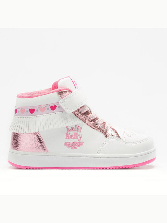 Lelli Kelly Παιδικά Sneakers High Bianco Rosa
