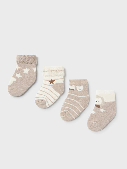Mayoral Kids' Socks Beige 4 Pairs