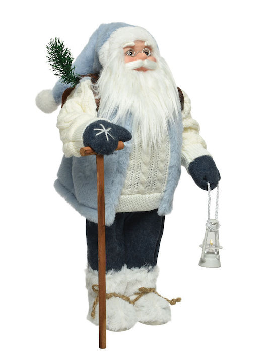 Decorativ Moș Crăciun Gri din Tesatura 60cm.