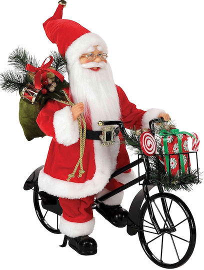 Dekorativer Weihnachtsmann Rot aus Stoff 46x46x28cm