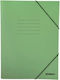 AG Trees Folder Prespan with Rubber Band and Ears for Paper A4 Green