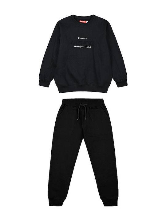 Energiers Kinder Sweatpants Set - Jogginganzug Schwarz 2Stück