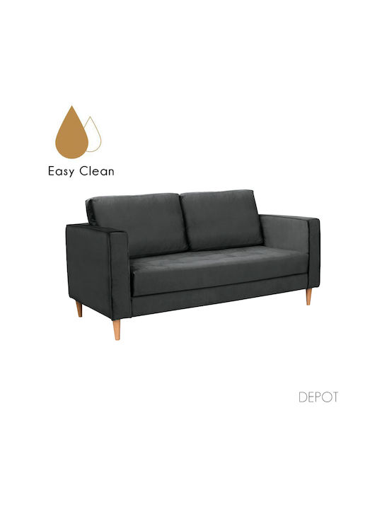 Fifteen Two-Seater Fabric Sofa Gray 180x90cm