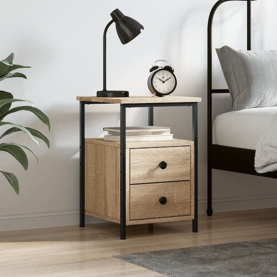Nachttisch Metall Sonoma Oak 34x35.5x50cm