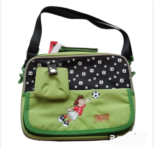 Schulische Isothermische Lunch-Tasche zum Umhängen Grün Fußball