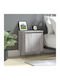 Wooden Bedside Table Gray 40x30x50cm