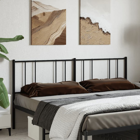 vidaXL Metallic Black Bed Headboard 206x90cm