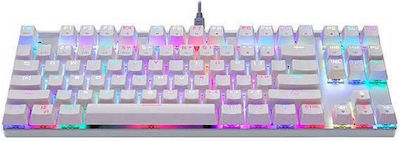 Motospeed CK101 Gaming Mechanical Keyboard Tenkeyless with Outemu Red switches and RGB lighting (English US) White