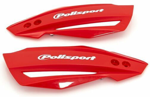 Polisport Motorcycle Protective Hand Guards in Red Colour