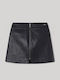 Kids' Leather Skirt Black