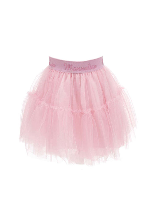 Monnalisa Kids Tulle Tutu Skirt Pink