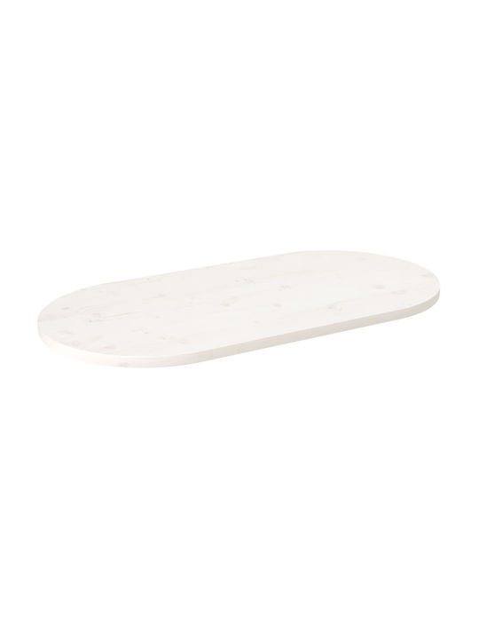 vidaXL Oval Table Surface made of Solid Wood in...